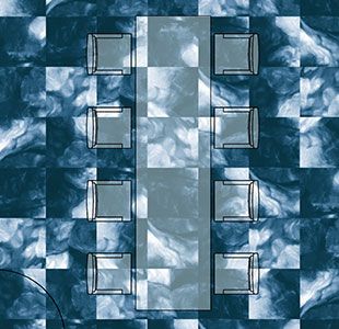 Ephemeralität Blue Loop Modern Commercial Carpet Tiles