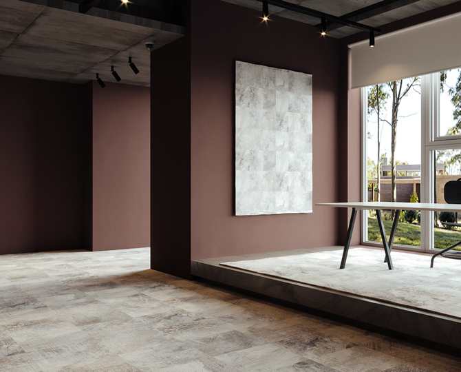 ART VISUAL Grey Loop Modern Commercial Carpet Tiles
