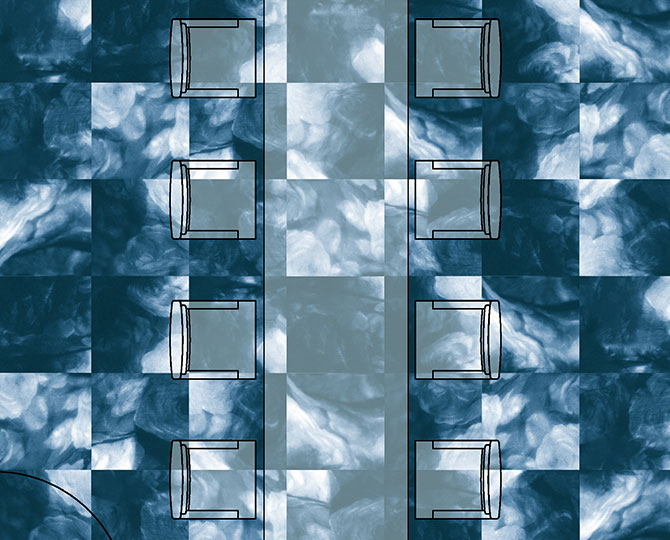 Ephemeralität Blue Loop Modern Commercial Carpet Tiles