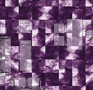 Ephemeralität Purple Loop Modern Commercial Carpet Tiles