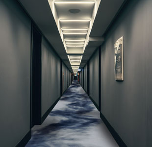 Blue Cut Luxury Hotel Corridor Teppich