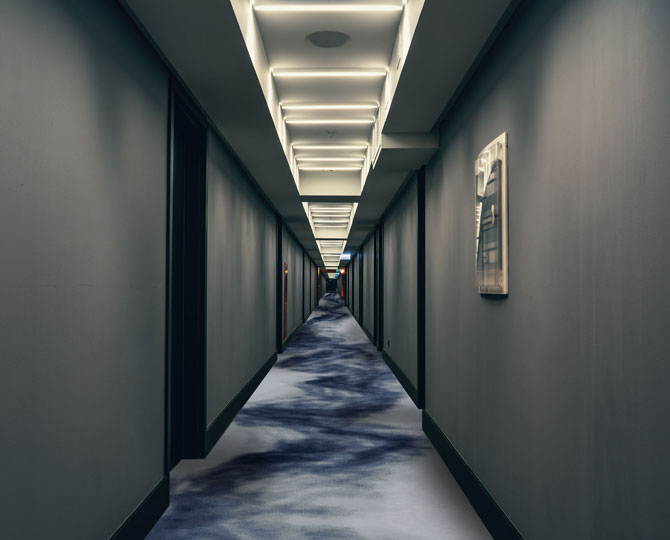 Blue Cut Luxury Hotel Corridor Teppich