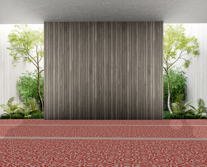 Red Loop Traditioneller Gebetsraum Teppich